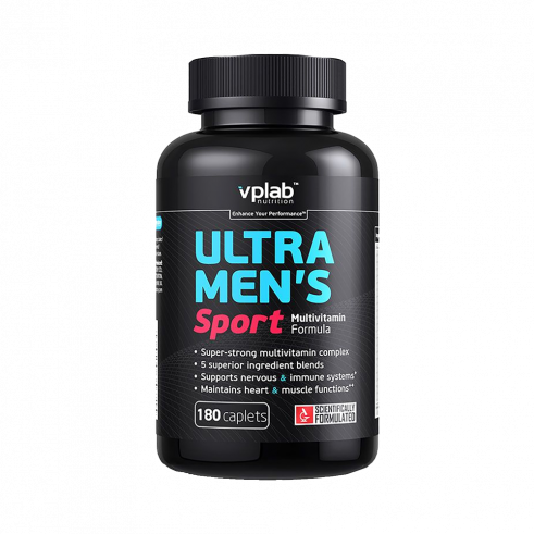 VP Laboratory Ultra Men&rsquo;s Sport Multivitamin Formula, Ультра Менс Спорт Мультивитамин Формула, 180 капсул
