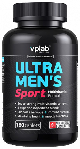 VP Laboratory Ultra Men&rsquo;s Sport Multivitamin Formula, Ультра Менс Спорт Мультивитамин Формула, 180 капсул