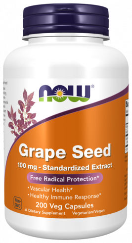 NOW Grape Seed 100 mg, 200 капсул