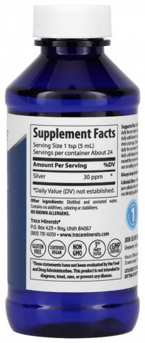 Trace Minerals Коллоидное серебро 30 ч/млн, 237 мл