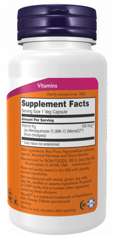 NOW MK-7 Vitamin K-2 100 mcg
