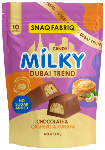 Snaq Fabriq Milky Dubai Trend Конфеты без сахара с начинкой, 130 грамм