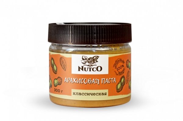 NUTCO Арахисовая паста классическая, 300 г