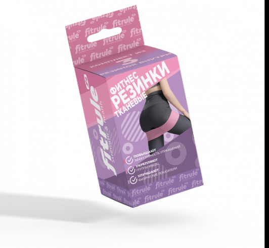 FitRule Набор тканевых фитнес-резинок, 3 шт