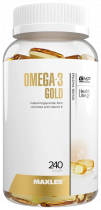 Maxler Omega-3 Gold, Омега-3 Голд, 240 капсул